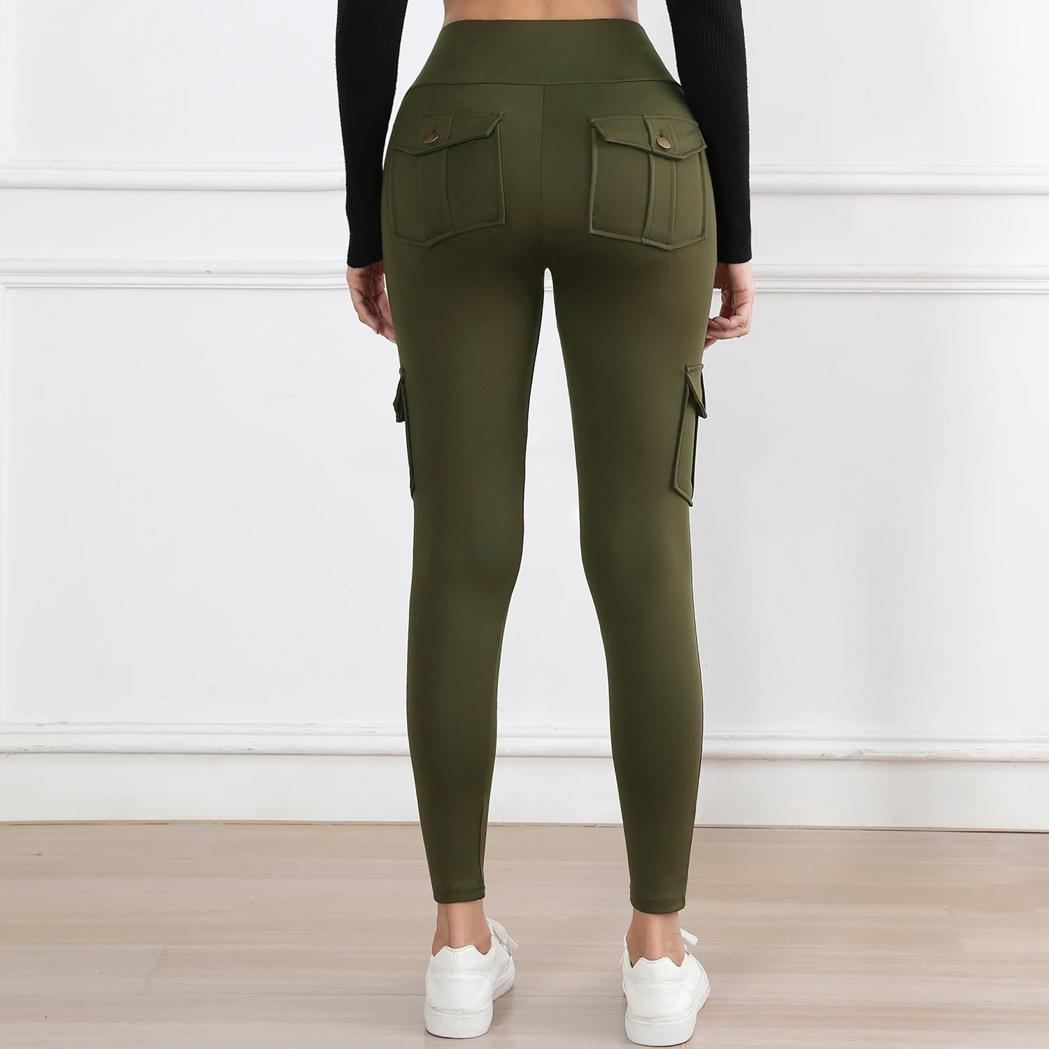Women's High-Waisted Pockets Gym Leggings – Stylish and Comfortable Stretch Fitness Pants for Outdoor and Athletic Activities