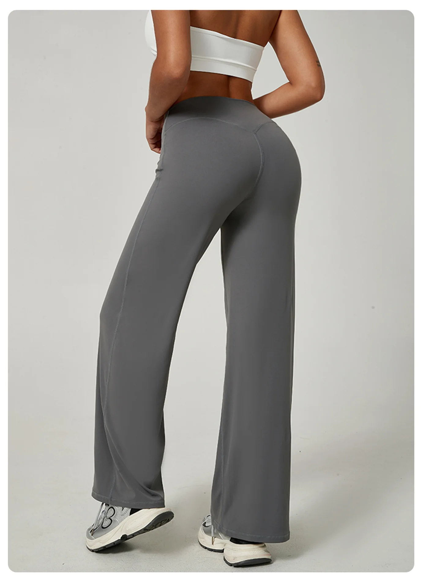 Loose Yoga Pants Women's High Waist Hip Lifting Gym Workout Wide Leg Leggings Pilates Running Straight Sports Spring Trousers