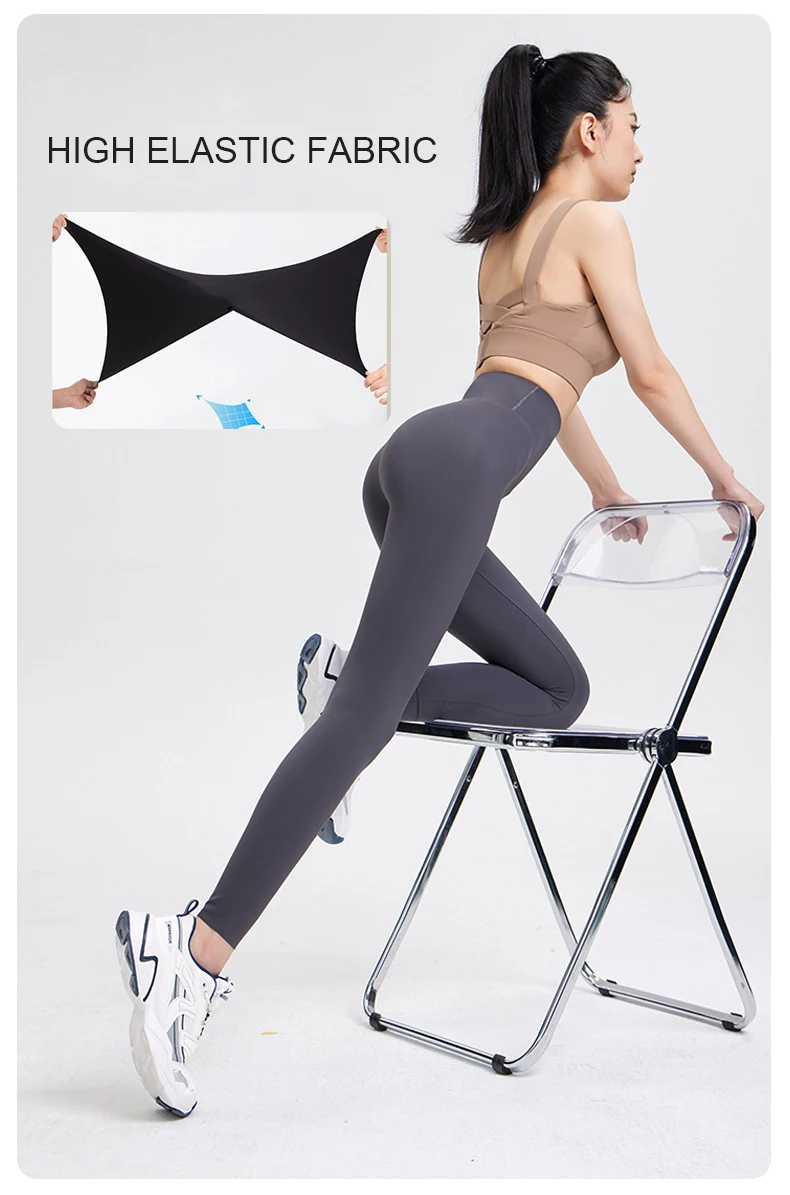 BIVIGAOS High-Quality Summer Sunscreen Shark Leggings Women Ultra-Thin High Elastic Nude Feeling Seamless Sport Fitness Leggings