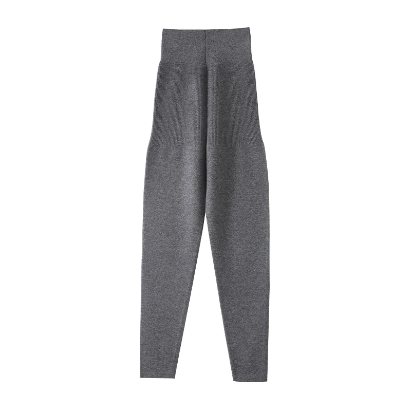 Hot Sales Women Pants Autumn Winter 100% Cashmere Leggings Long Elastic Ladies Knit Pants Woman High Waisted Trousers High-quali