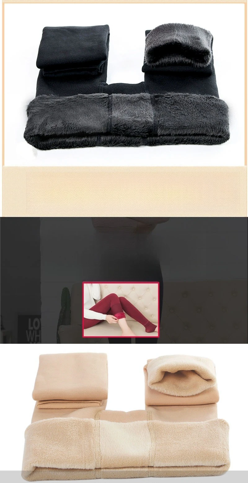 Women's Pearl Fleece Thermal Leggings Fall Winter Foot Loop Non Binding Plus Size Extended Sizing Cozy Armor for Street To Snow