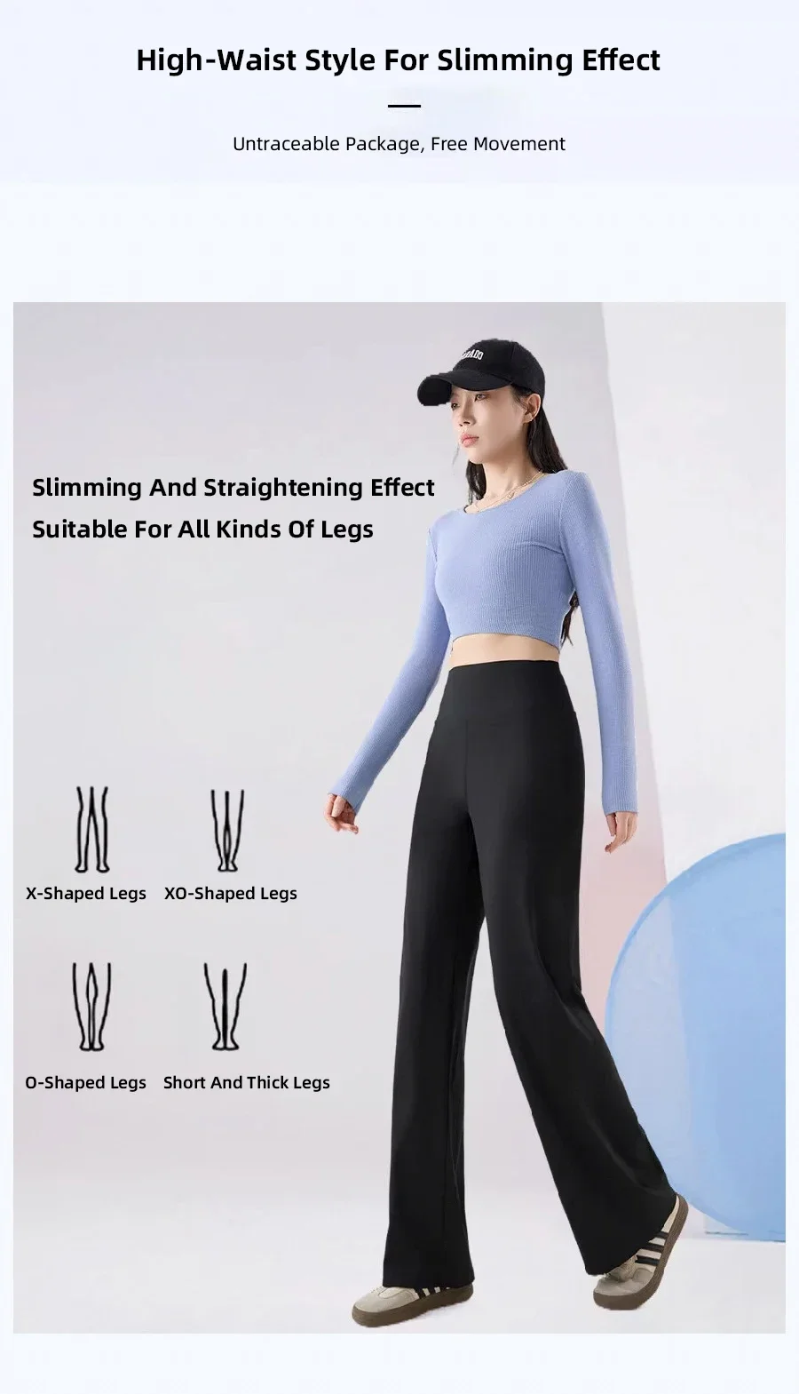High Waisted Straight Leg Yoga Pants for Women Naked Feeling Butt Lifting Loose Fit Workout Trousers Slimming Gym Pants