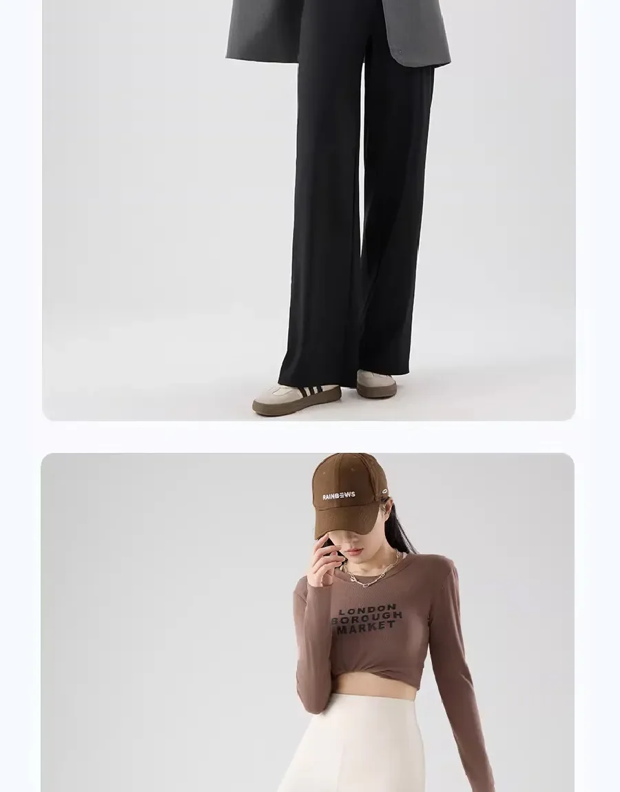 High Waisted Straight Leg Yoga Pants for Women Naked Feeling Butt Lifting Loose Fit Workout Trousers Slimming Gym Pants