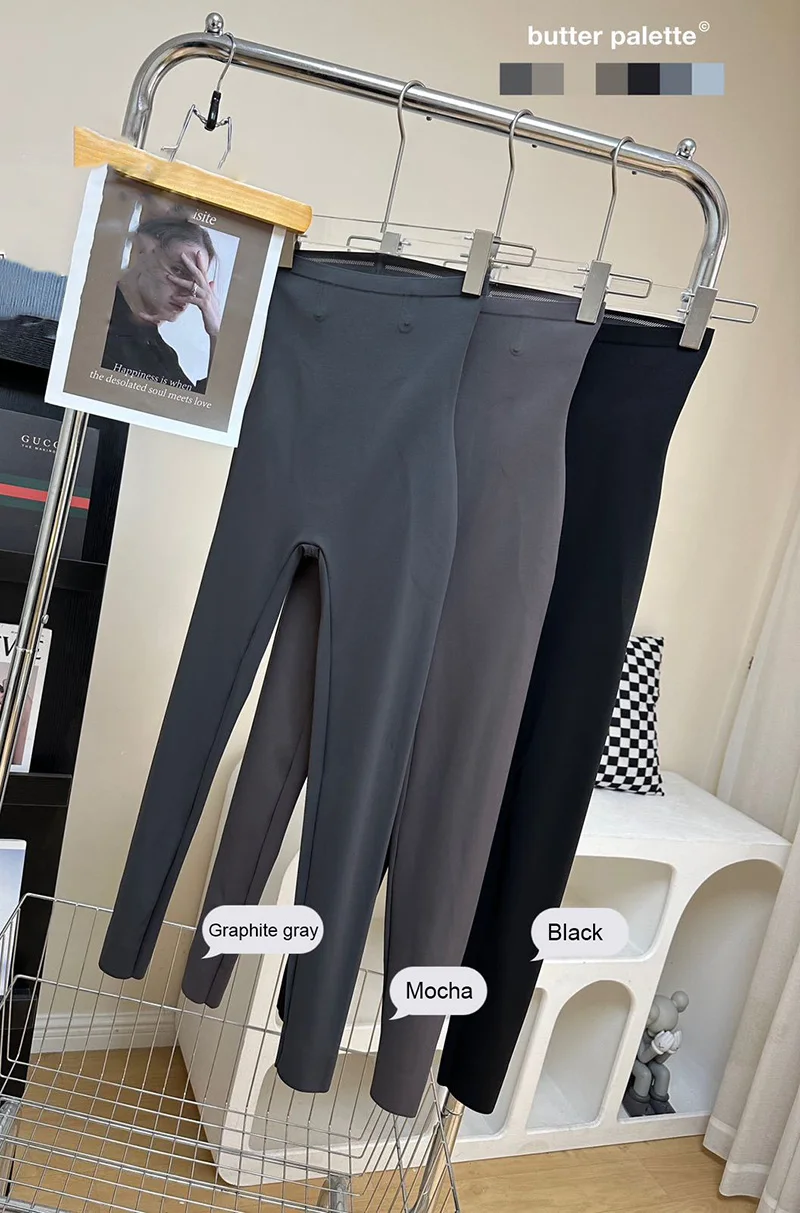 BIVIGAOS New Spring Autumn Shaping Lifting Leggings Women High Waist Butt Lifter Seamless Sports Fitness Sharkskin Leggings