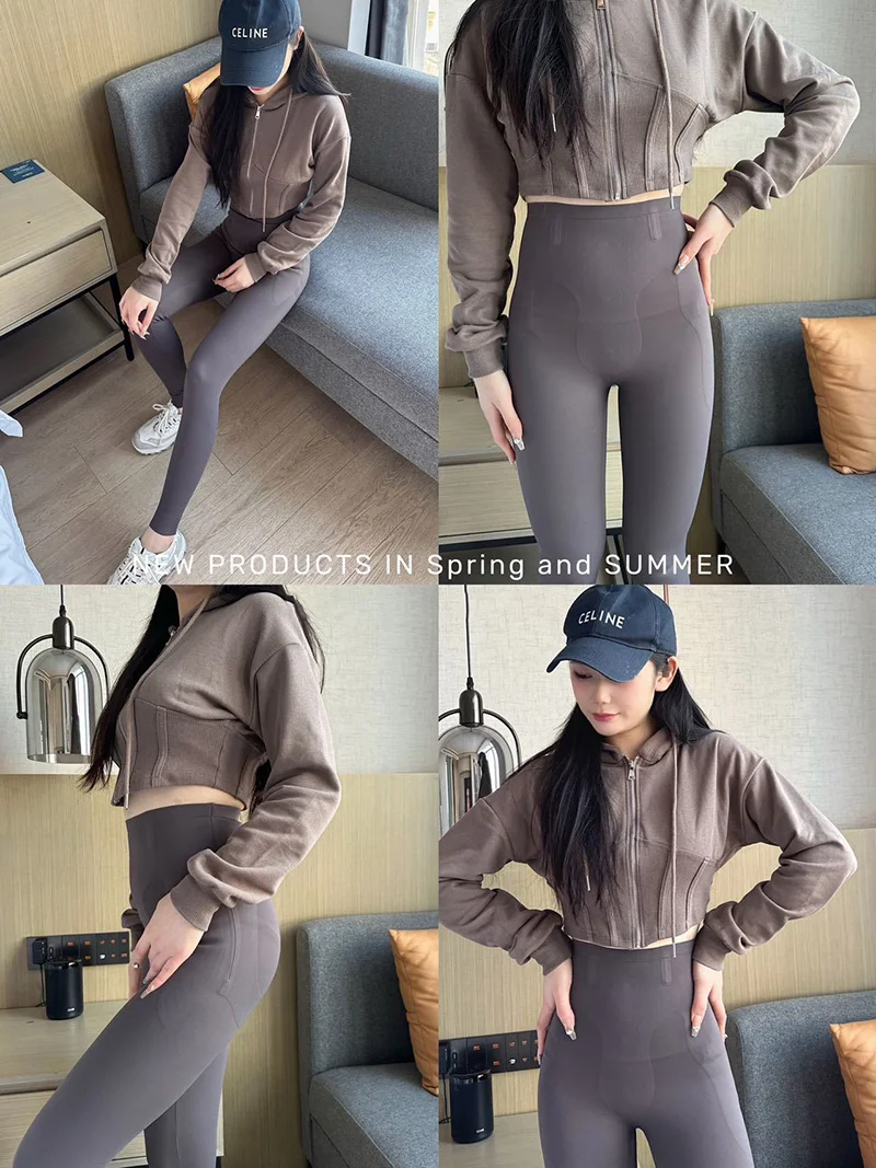 BIVIGAOS New Spring Autumn Shaping Lifting Leggings Women High Waist Butt Lifter Seamless Sports Fitness Sharkskin Leggings