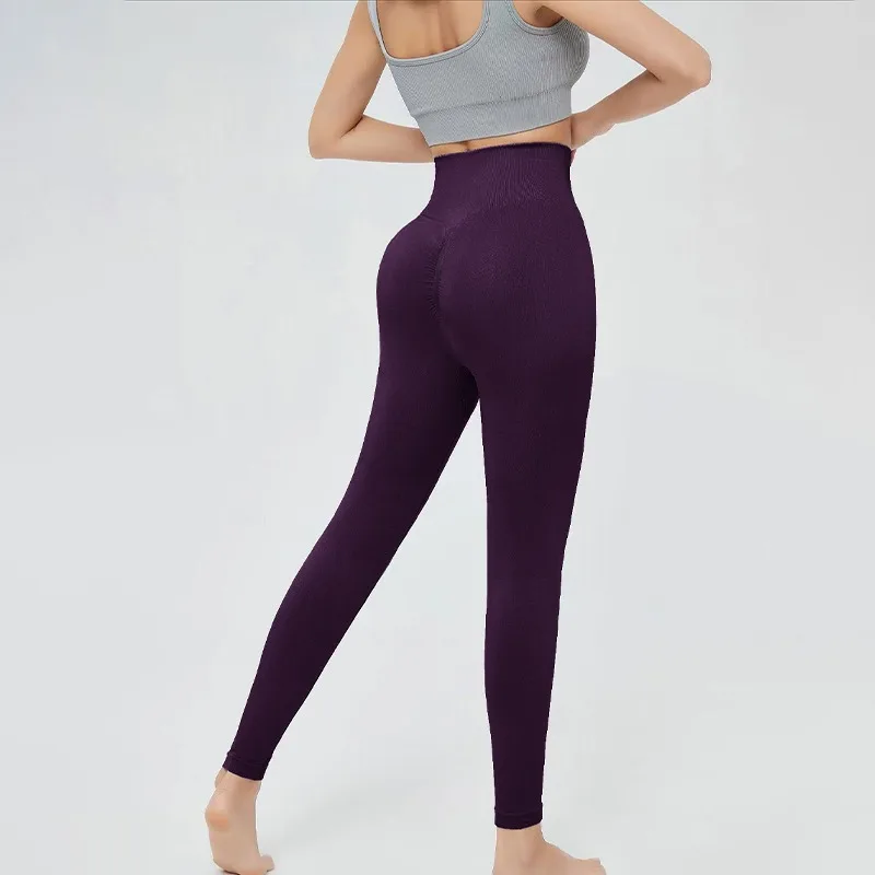 High Waist Sports Leggings Women Solid Color Seamless Pants High Quality Gym Workout Running Fitness Leggings Butt Lift Pants