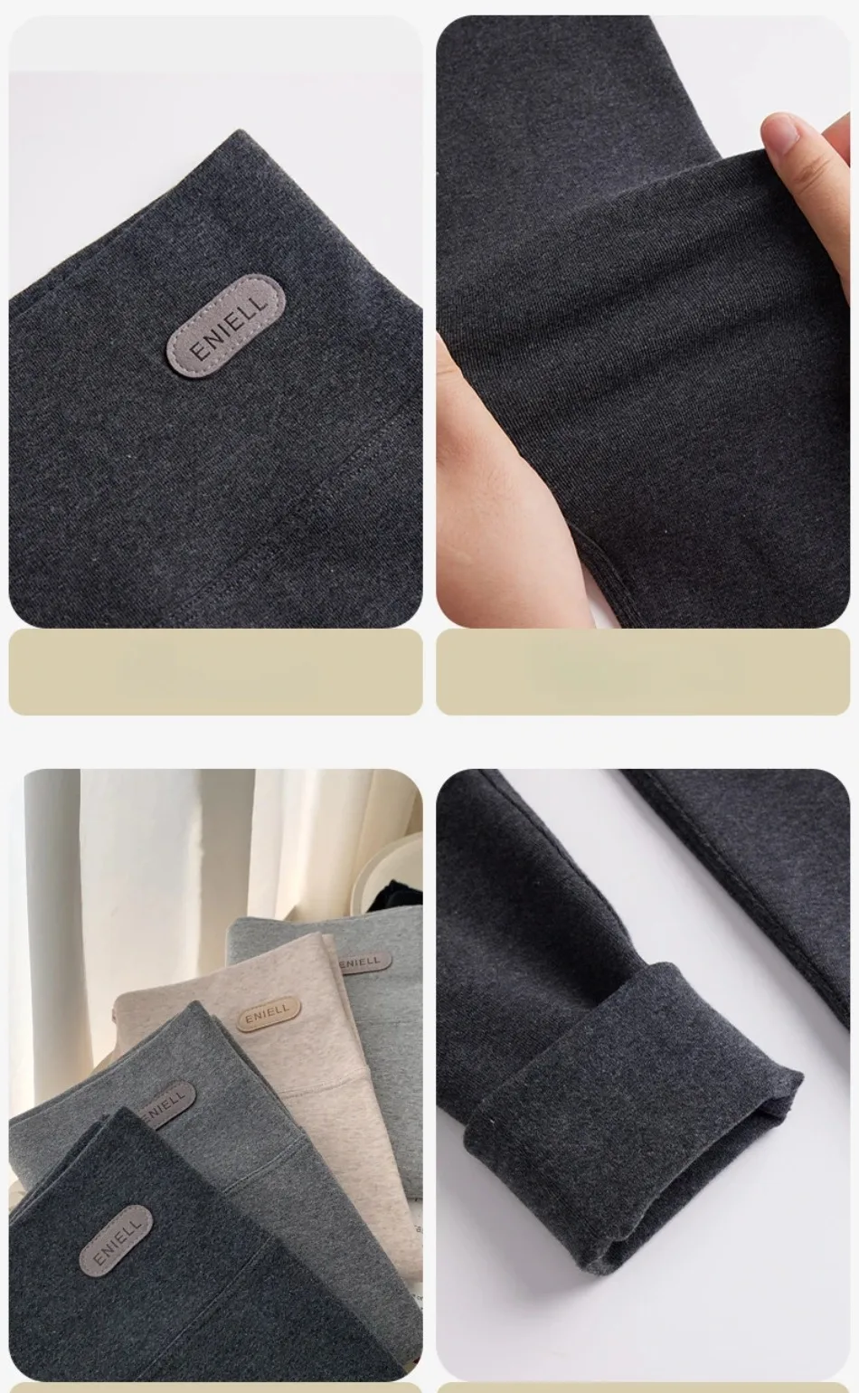 Spring Autumn Women's Knit Leggings Cotton Slimming Tights Fleece Pant Black Stretch Gray Thick Warm Leggings for Women Clothing