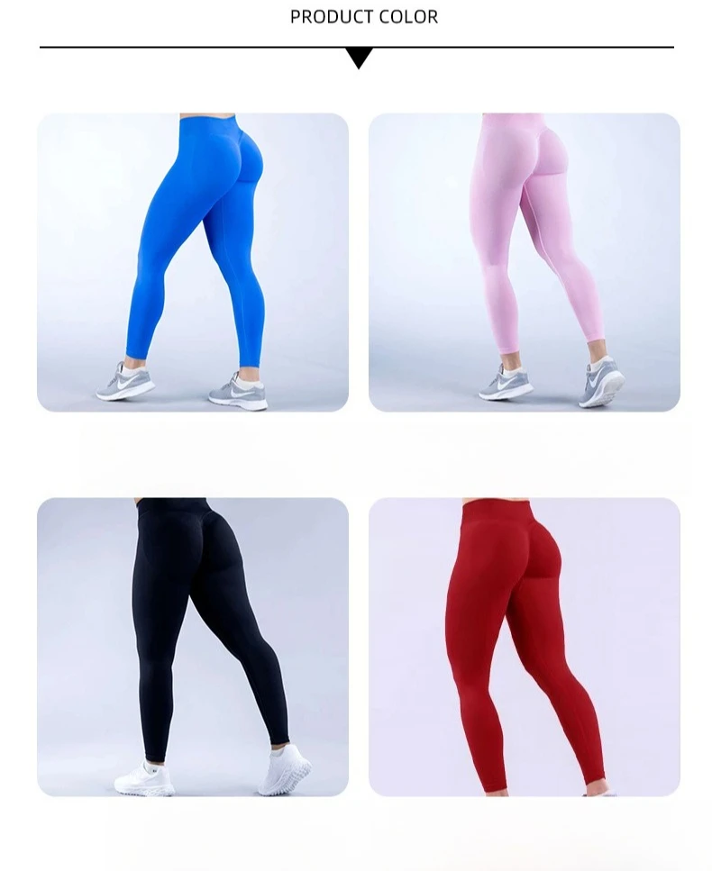 Women Seamless Three-section Waist Yoga Pants Sexy Hip-lifting Tight Sports Pants High Elastic Fitness Exercise Yoga Pants