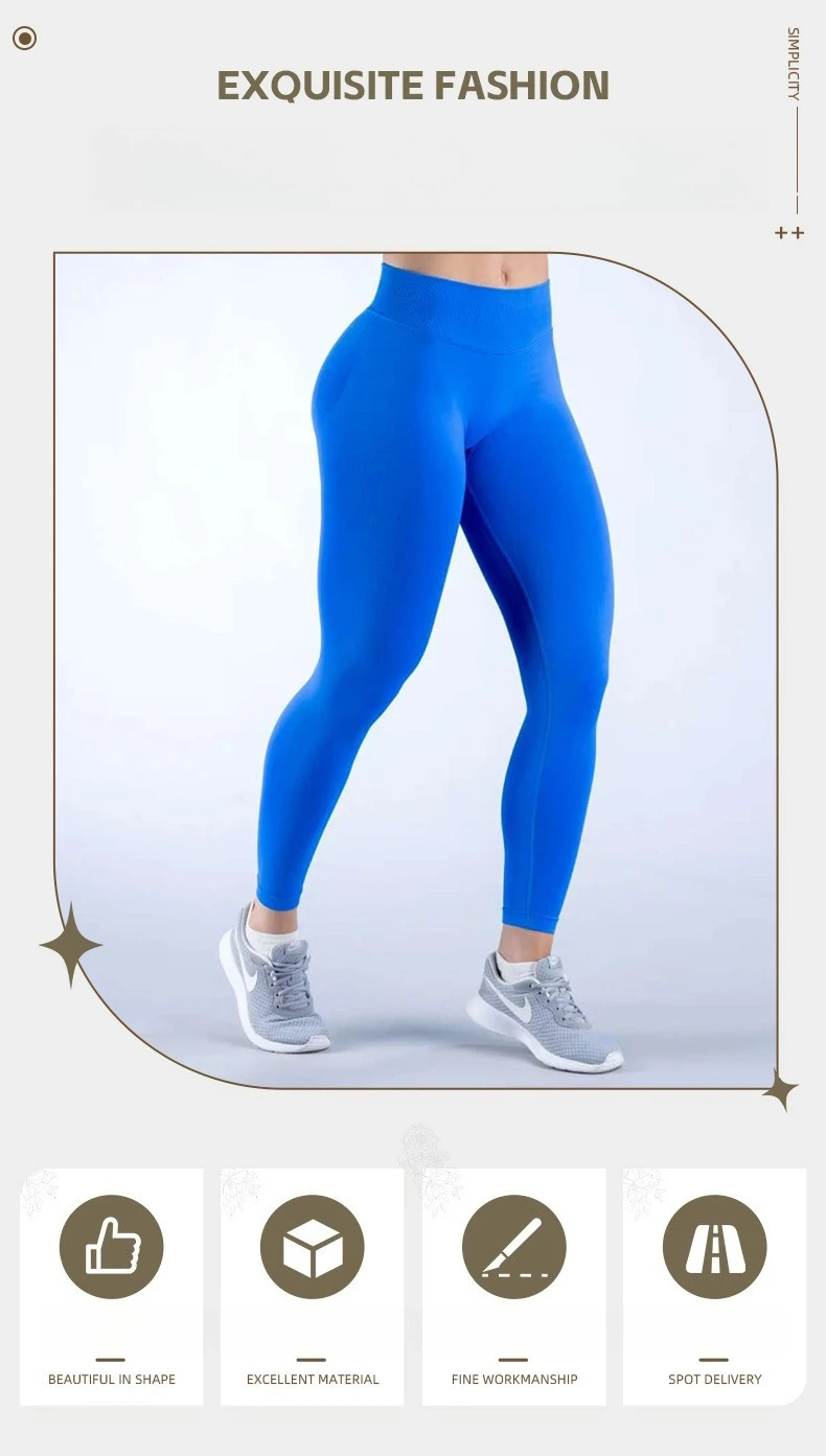 Women Seamless Three-section Waist Yoga Pants Sexy Hip-lifting Tight Sports Pants High Elastic Fitness Exercise Yoga Pants