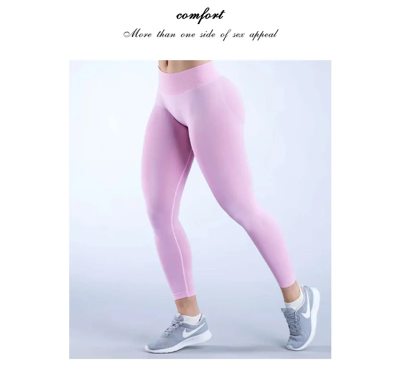 Women Seamless Three-section Waist Yoga Pants Sexy Hip-lifting Tight Sports Pants High Elastic Fitness Exercise Yoga Pants