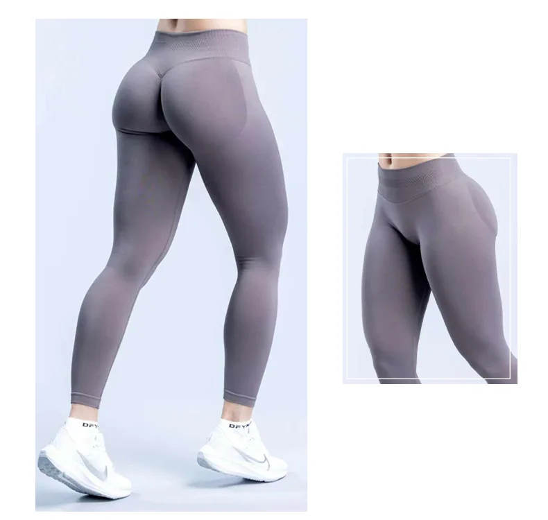 Women Seamless Three-section Waist Yoga Pants Sexy Hip-lifting Tight Sports Pants High Elastic Fitness Exercise Yoga Pants