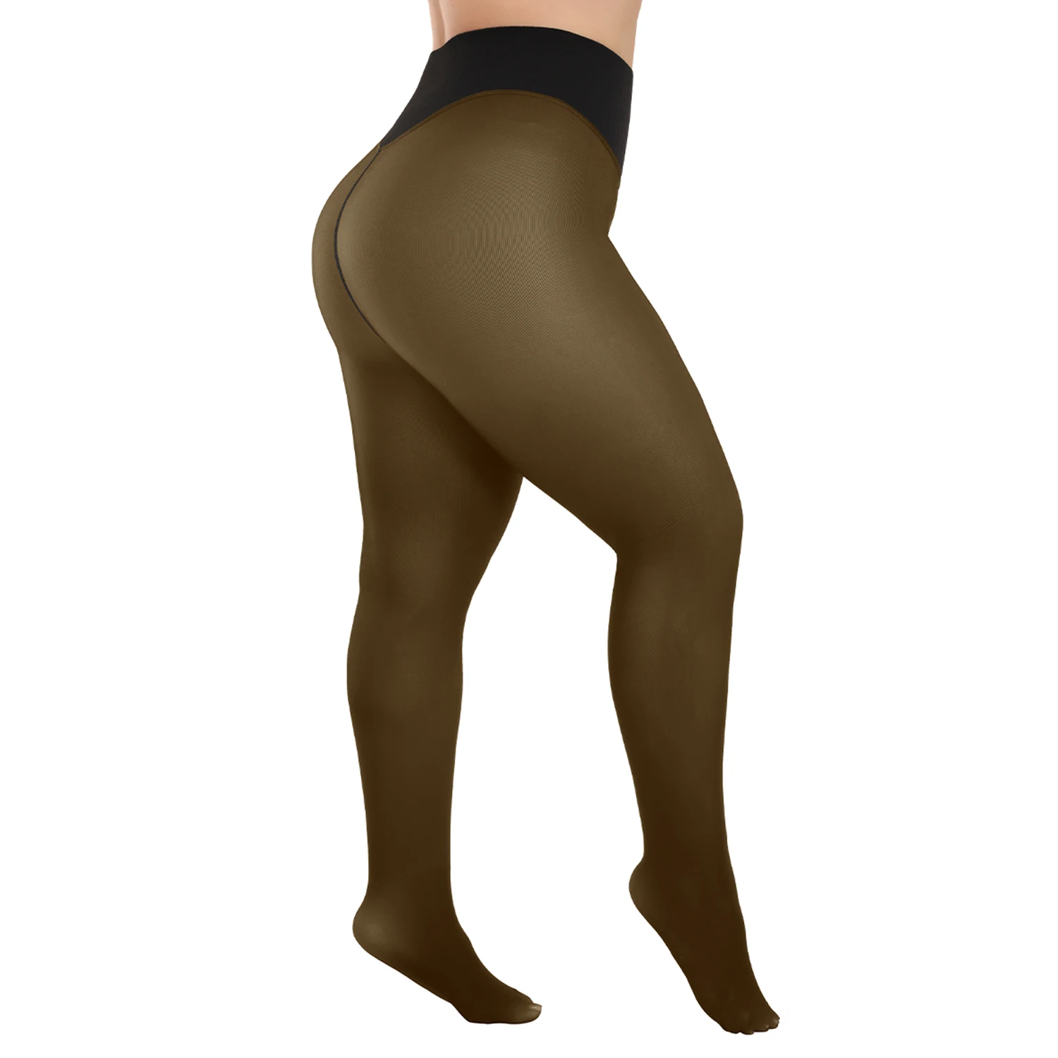 Woman Thermal Tights Sexy Translucent Fleece Leggings Pantyhose Slim Winter Warm Thick Velvet Stockings Female Streetwear Pant