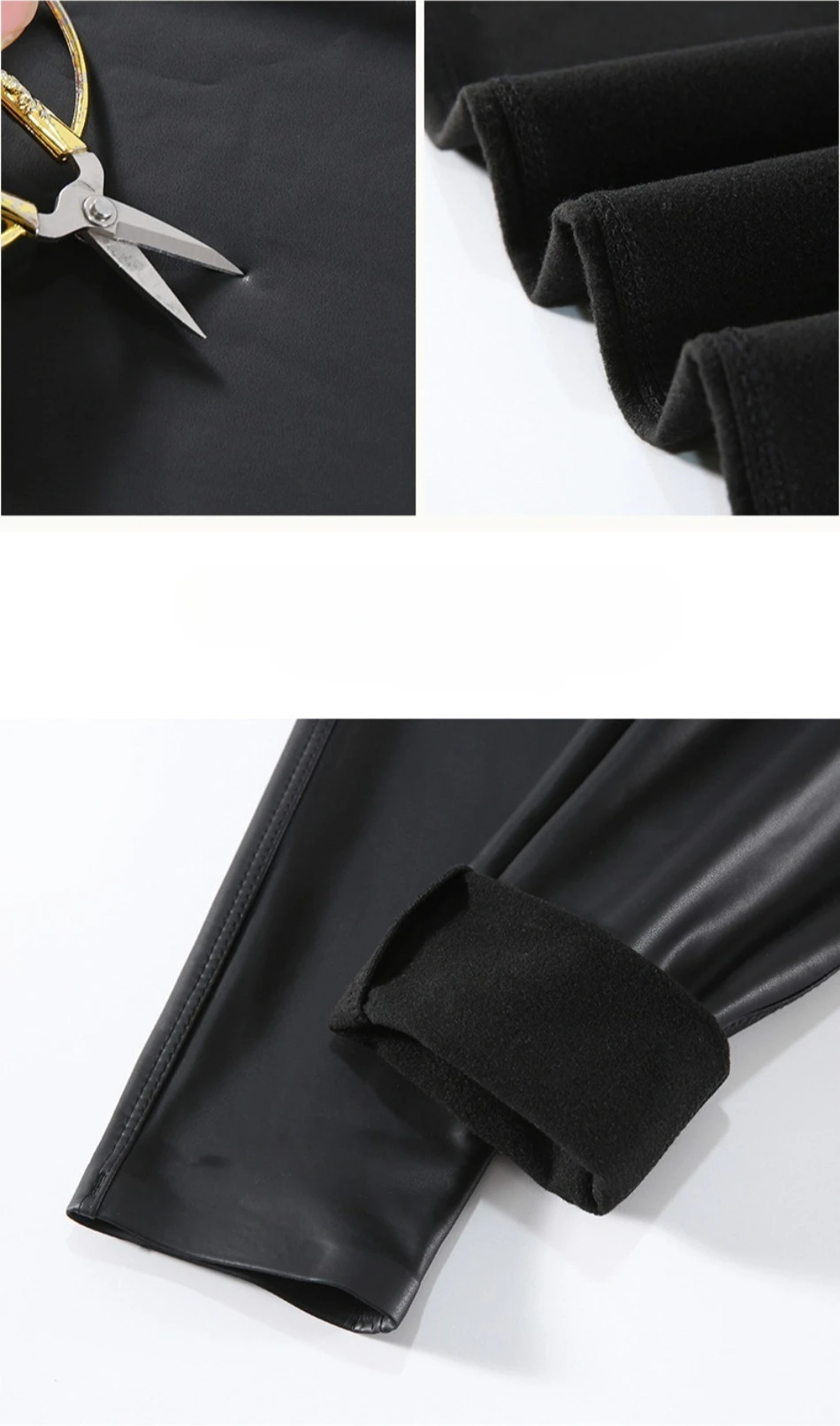 Autumn Winter Women High Waist Tights Stretch Soft Thin Fleece Leggings Sexy Slimming Pu Leather Pants Fashion Female Clothing
