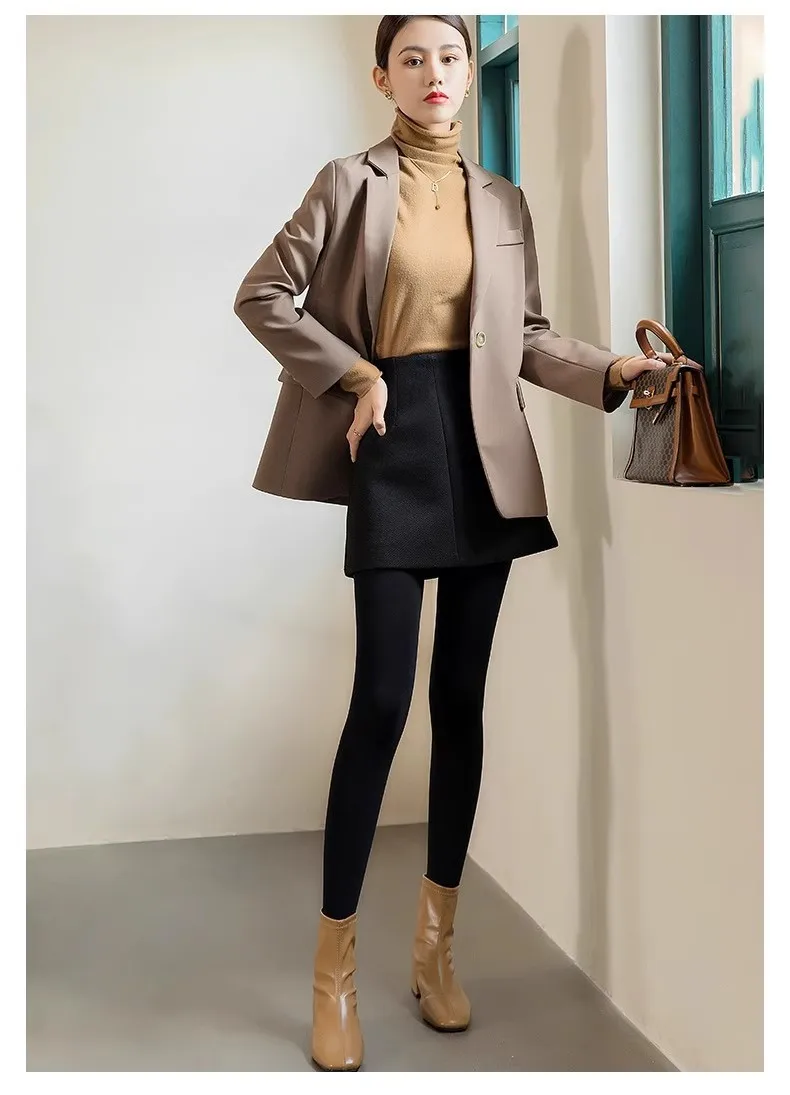 High Waist Thermal Women Tights Casual Fleece Seamless Tights Women Comfortable Ventilation Fashion Solid Pantyhose Stockings