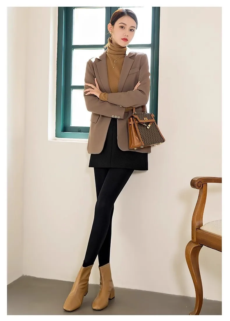 High Waist Thermal Women Tights Casual Fleece Seamless Tights Women Comfortable Ventilation Fashion Solid Pantyhose Stockings