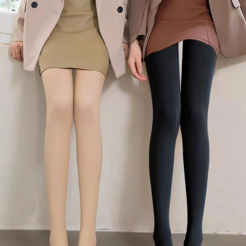 High Waist Thermal Women Tights Casual Fleece Seamless Tights Women Comfortable Ventilation Fashion Solid Pantyhose Stockings