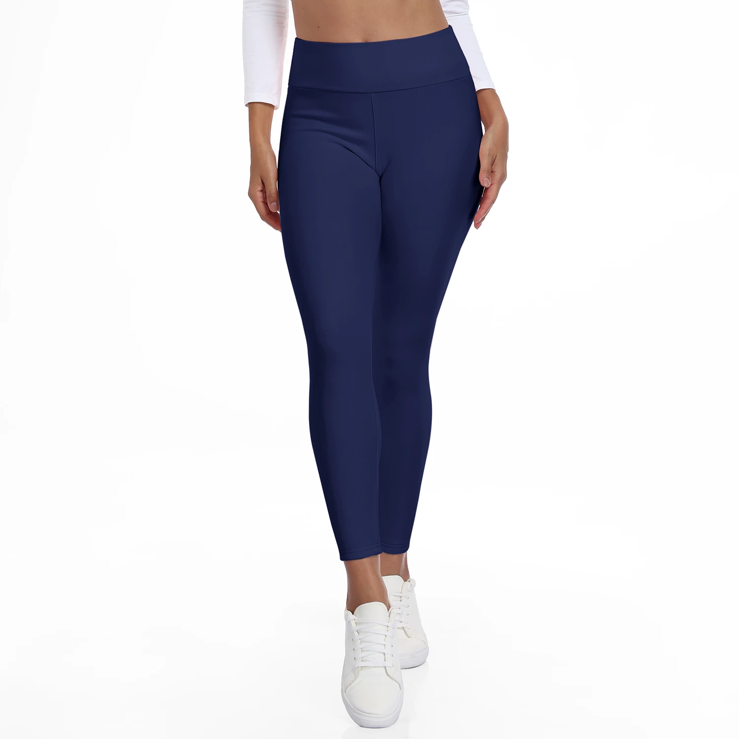 Winter Fleece Lined Soft High Waisted Leggings Women Thermal Thick Stretch Tummy Control Warm Casual Pants