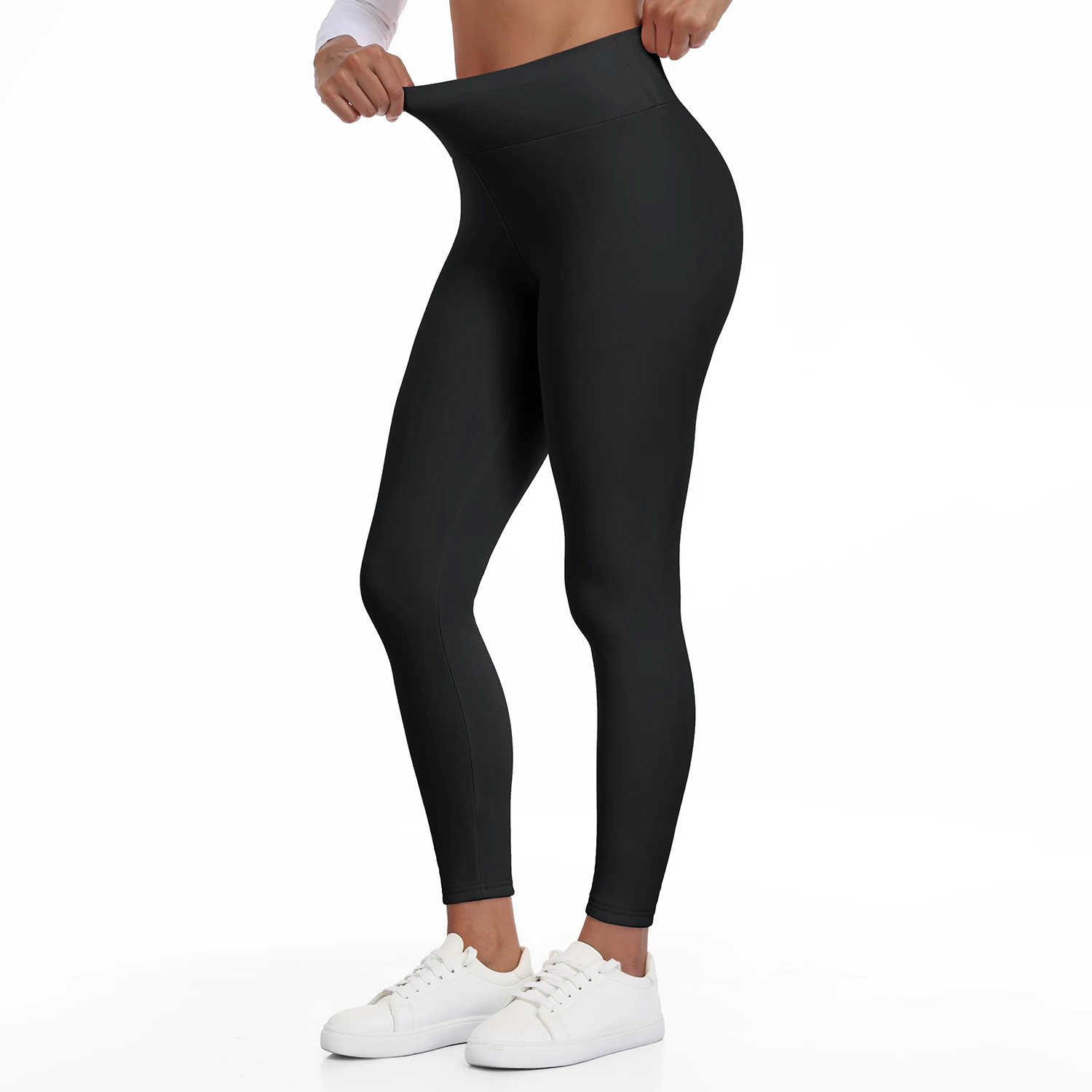 Winter Fleece Lined Soft High Waisted Leggings Women Thermal Thick Stretch Tummy Control Warm Casual Pants