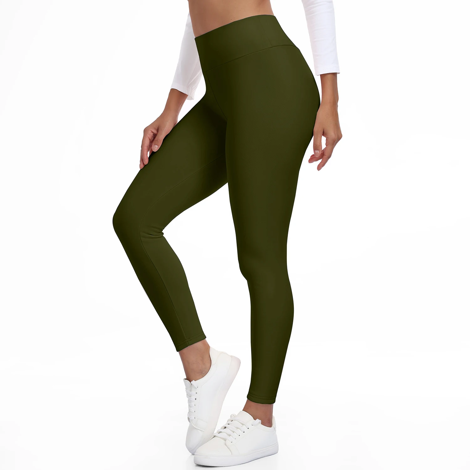 Winter Fleece Lined Soft High Waisted Leggings Women Thermal Thick Stretch Tummy Control Warm Casual Pants