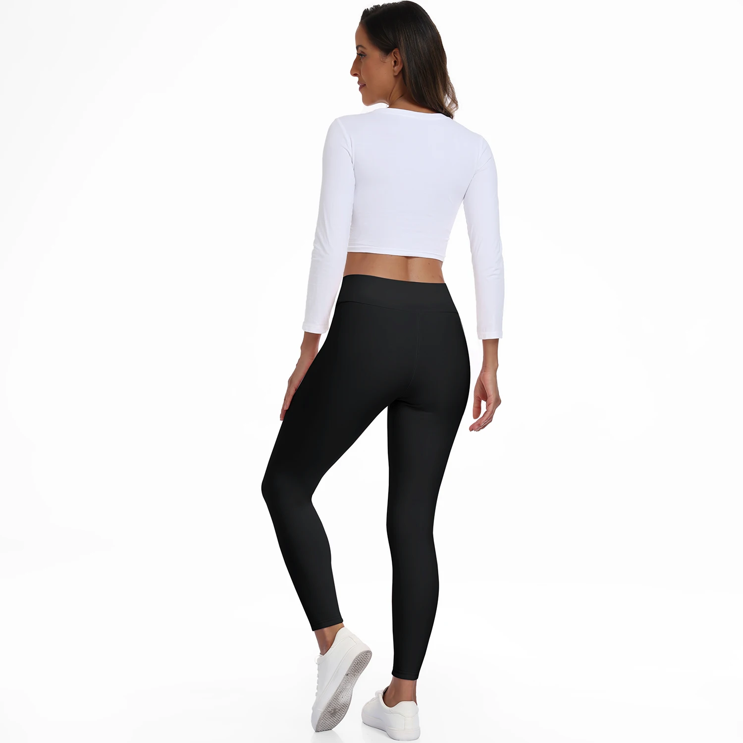 Winter Fleece Lined Soft High Waisted Leggings Women Thermal Thick Stretch Tummy Control Warm Casual Pants