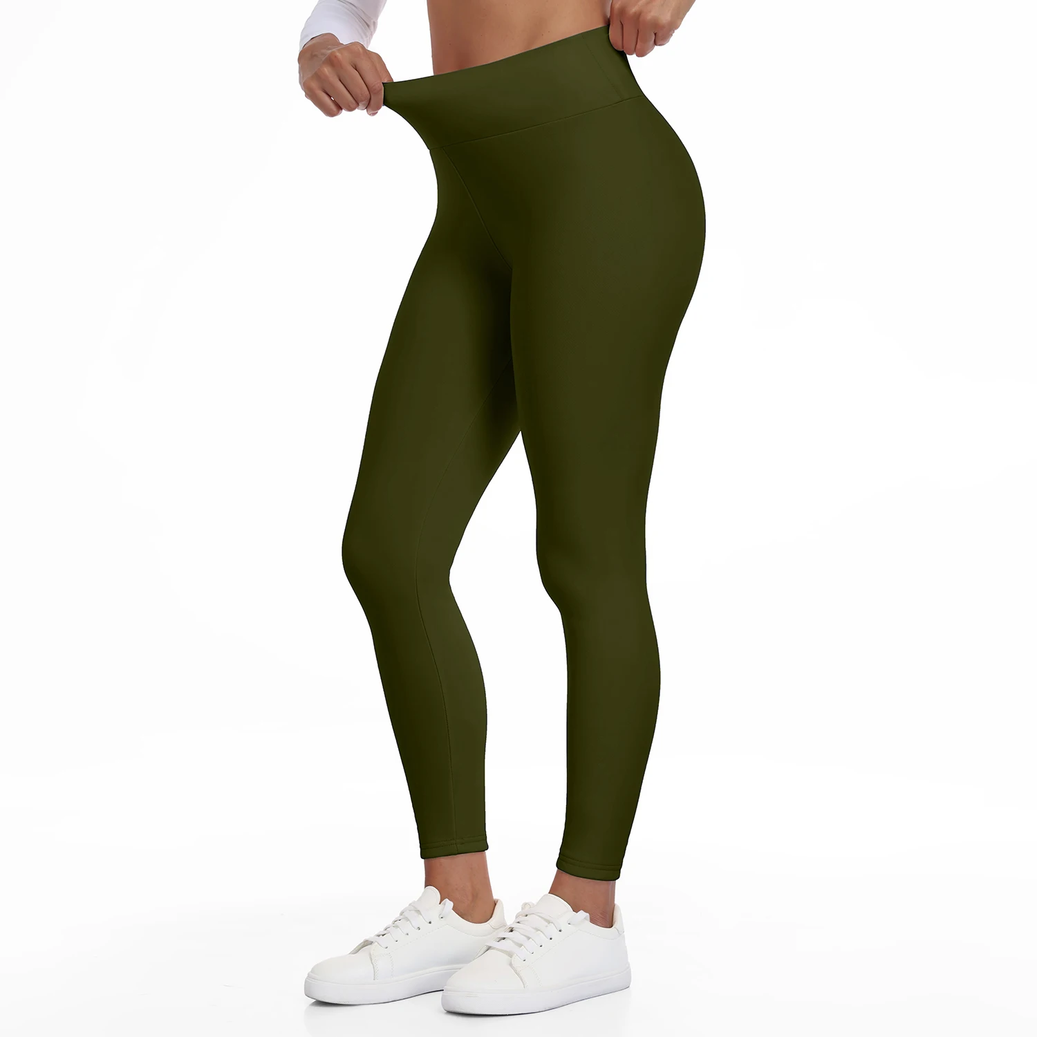 Winter Fleece Lined Soft High Waisted Leggings Women Thermal Thick Stretch Tummy Control Warm Casual Pants
