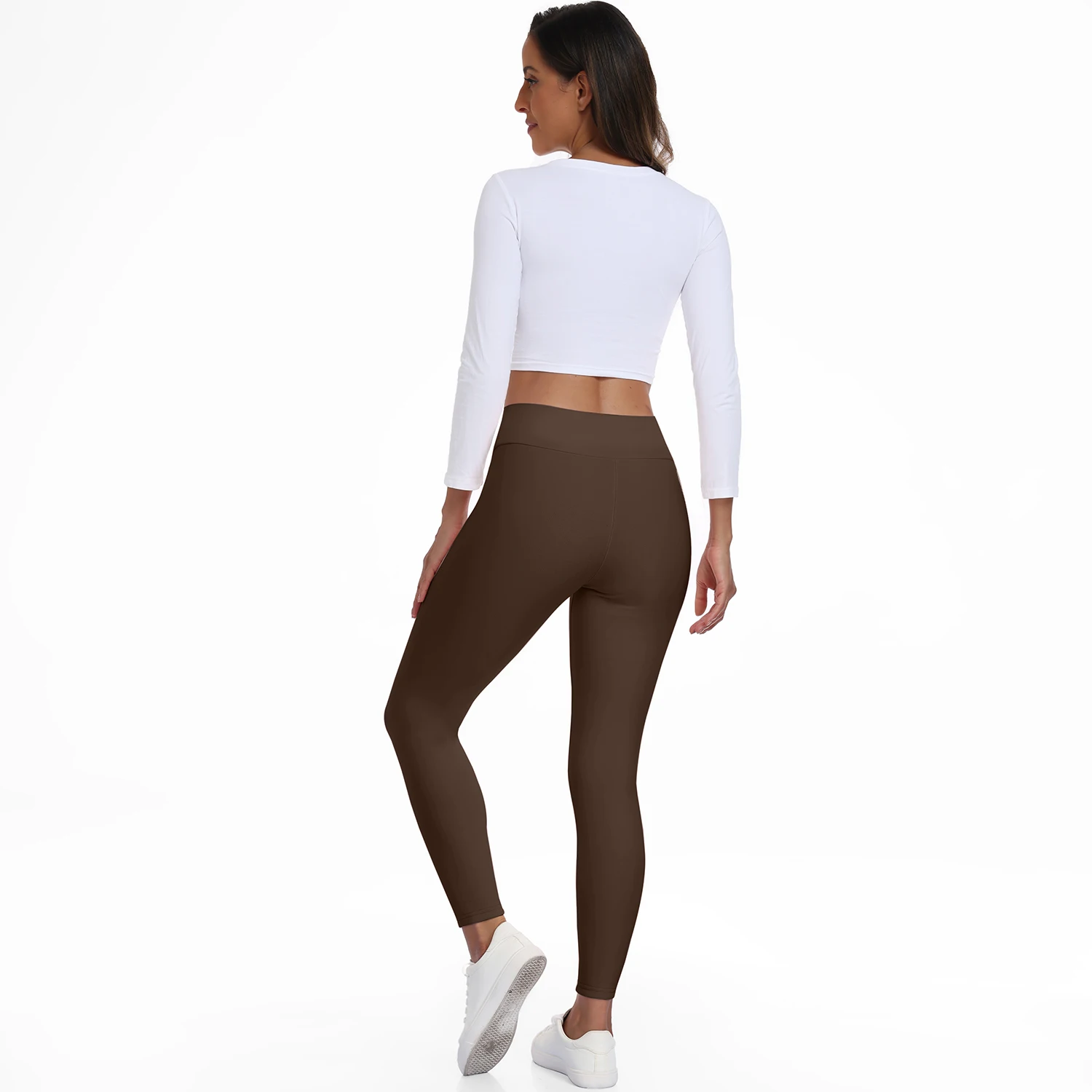 Winter Fleece Lined Soft High Waisted Leggings Women Thermal Thick Stretch Tummy Control Warm Casual Pants