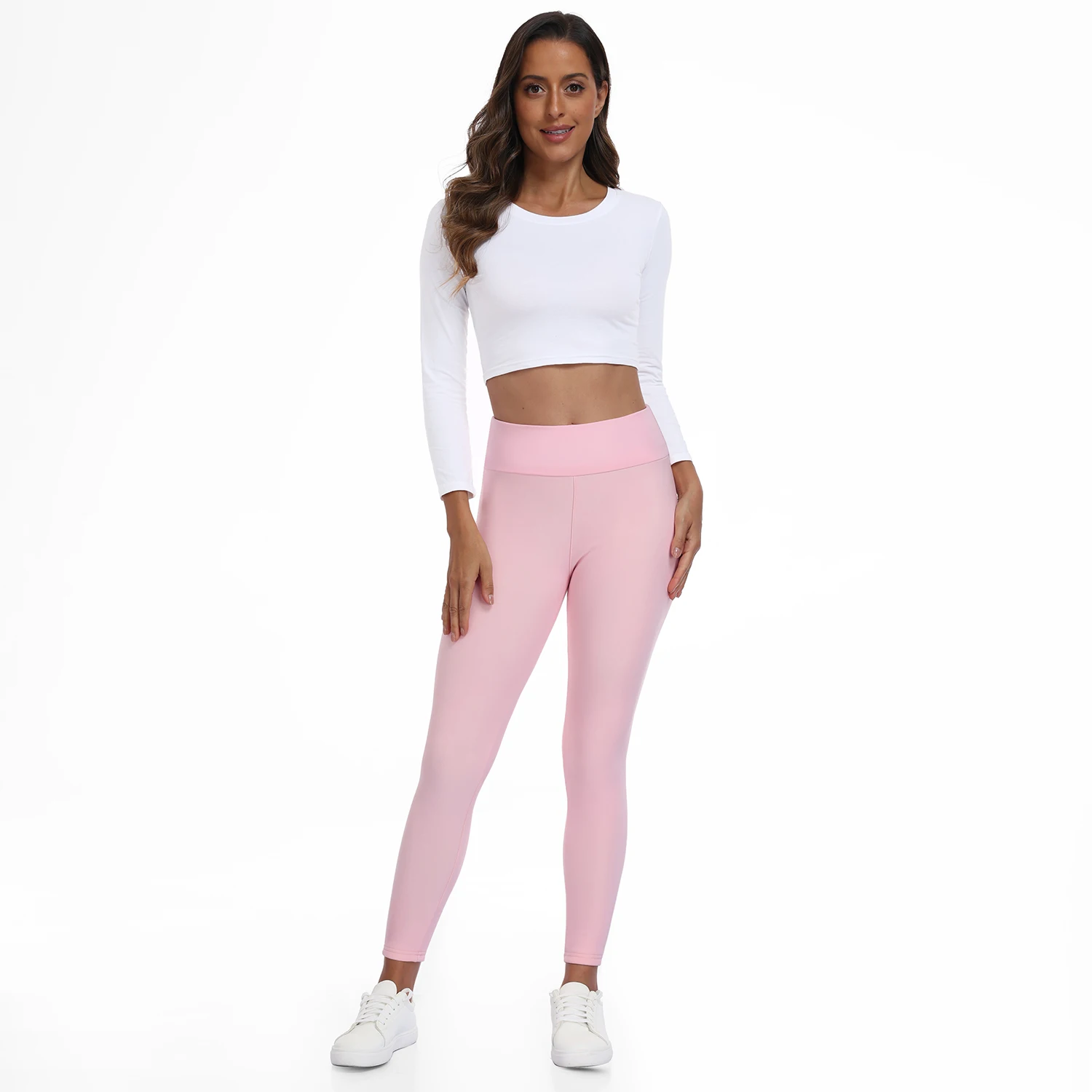 Winter Fleece Lined Soft High Waisted Leggings Women Thermal Thick Stretch Tummy Control Warm Casual Pants