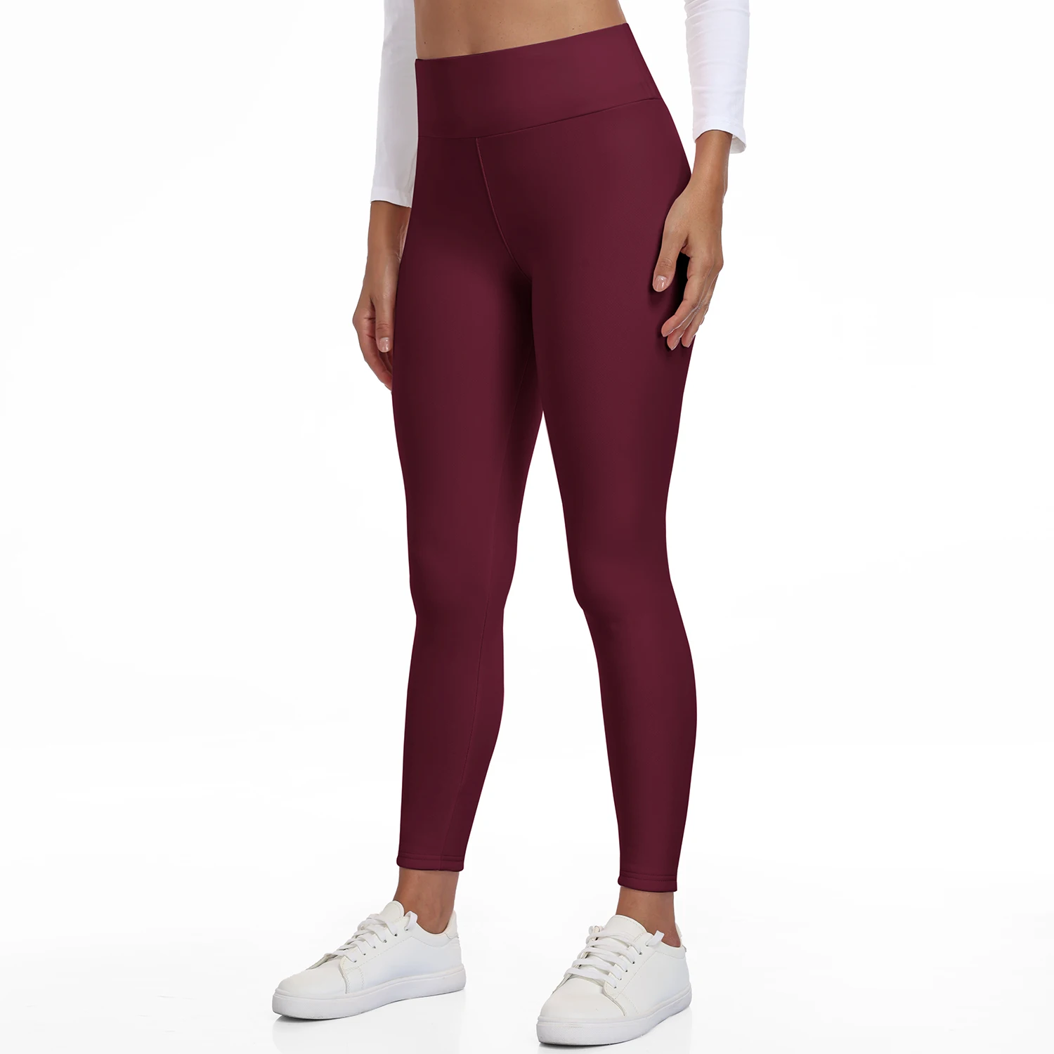 Winter Fleece Lined Soft High Waisted Leggings Women Thermal Thick Stretch Tummy Control Warm Casual Pants
