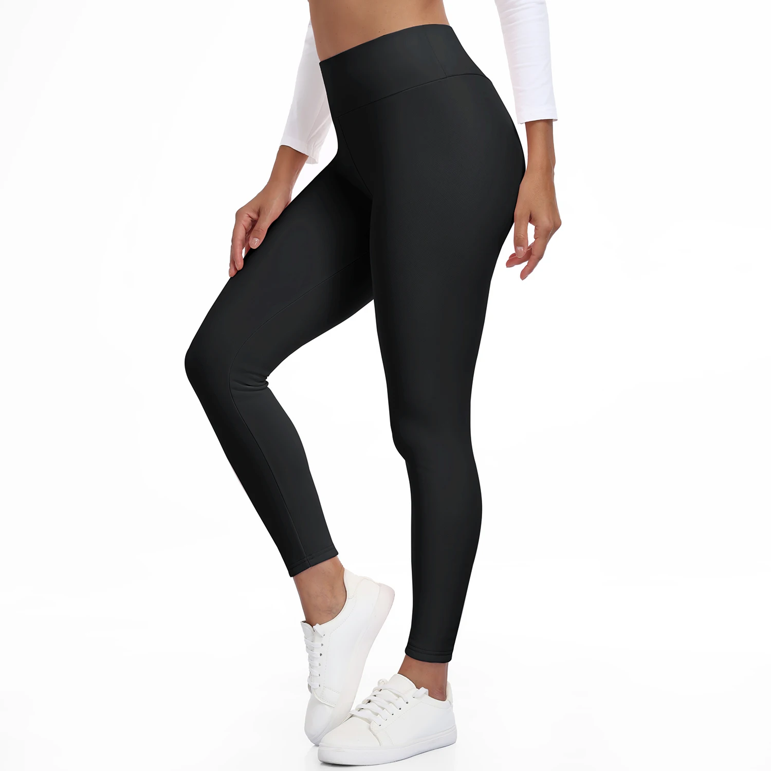 Winter Fleece Lined Soft High Waisted Leggings Women Thermal Thick Stretch Tummy Control Warm Casual Pants