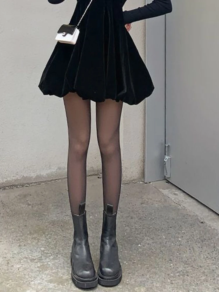 Fashion Warm High Waist Pantyhose Solid Seamless Leggings Soft Comfortable Thin Tight Socks High Elastic Stockings Streetwear