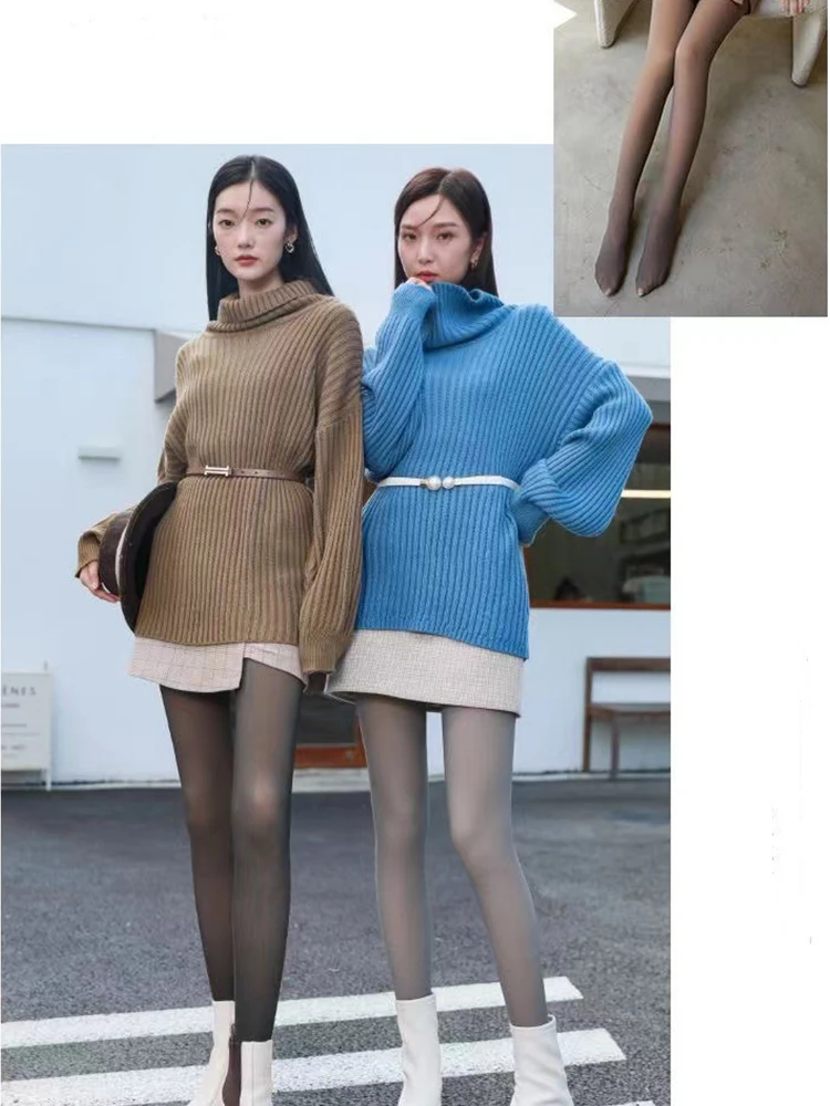 Fashion Warm High Waist Pantyhose Solid Seamless Leggings Soft Comfortable Thin Tight Socks High Elastic Stockings Streetwear
