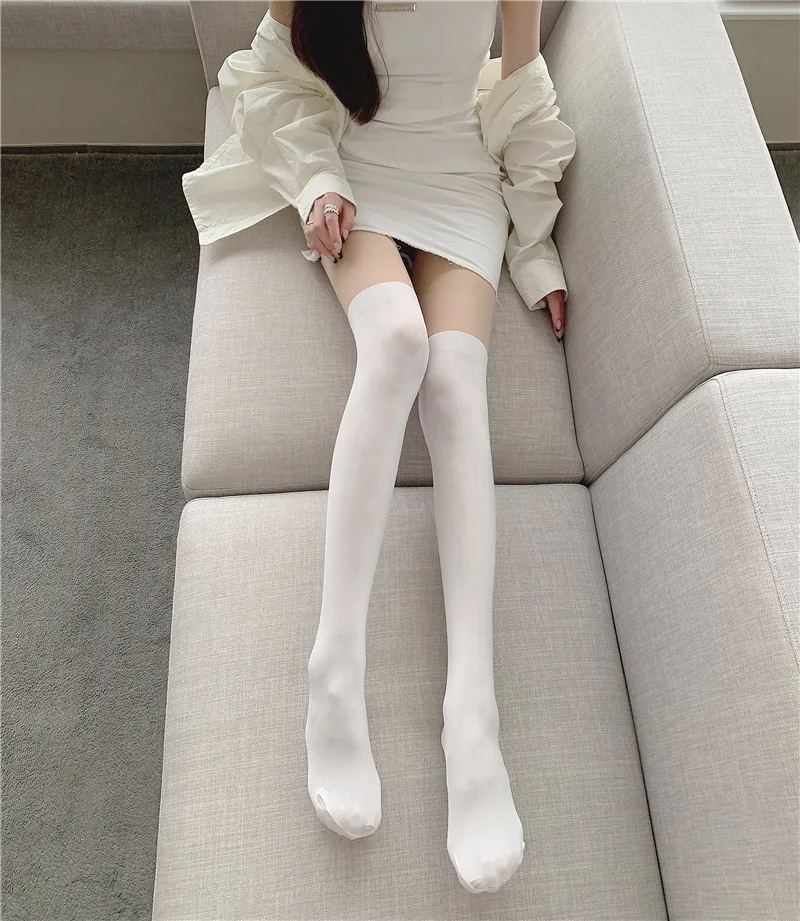 Women Spliced Mock Over‑Knee Pantyhose Comfortable High Elasticity Sexy Smooth Tights Transparent Leggings Ultra Thin Tights
