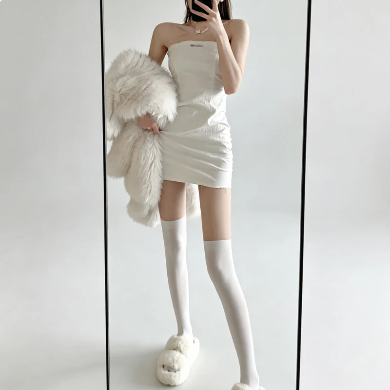 Women Spliced Mock Over‑Knee Pantyhose Comfortable High Elasticity Sexy Smooth Tights Transparent Leggings Ultra Thin Tights