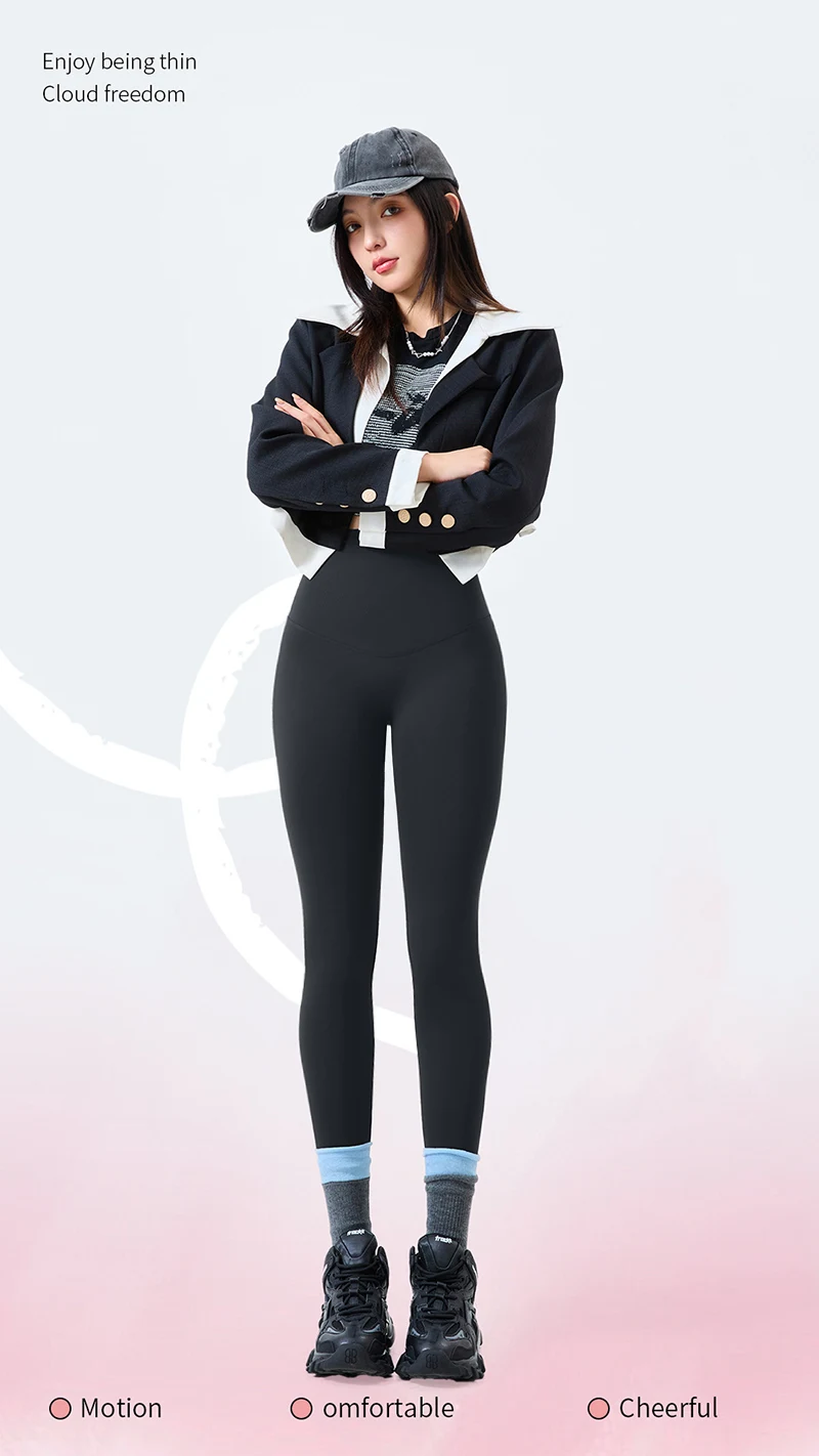 BIVIGAOS Fall Winter Multi Thickness Leggings Women High Waist Velvet Thick Sharkskin Warm Leggings Butt Lifter Fleece Leggings