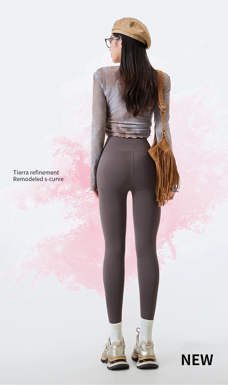 BIVIGAOS Fall Winter Multi Thickness Leggings Women High Waist Velvet Thick Sharkskin Warm Leggings Butt Lifter Fleece Leggings