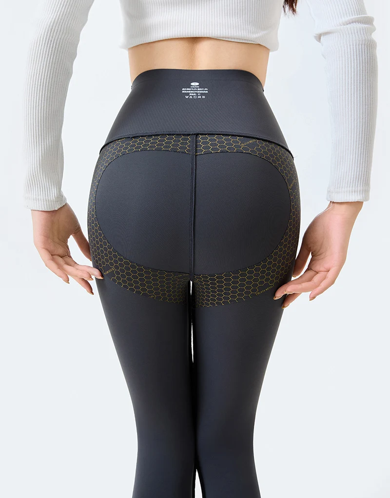 BIVIGAOS Fall Winter Multi Thickness Leggings Women High Waist Velvet Thick Sharkskin Warm Leggings Butt Lifter Fleece Leggings