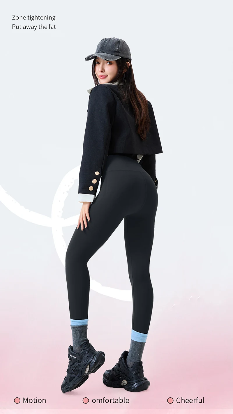 BIVIGAOS Fall Winter Multi Thickness Leggings Women High Waist Velvet Thick Sharkskin Warm Leggings Butt Lifter Fleece Leggings