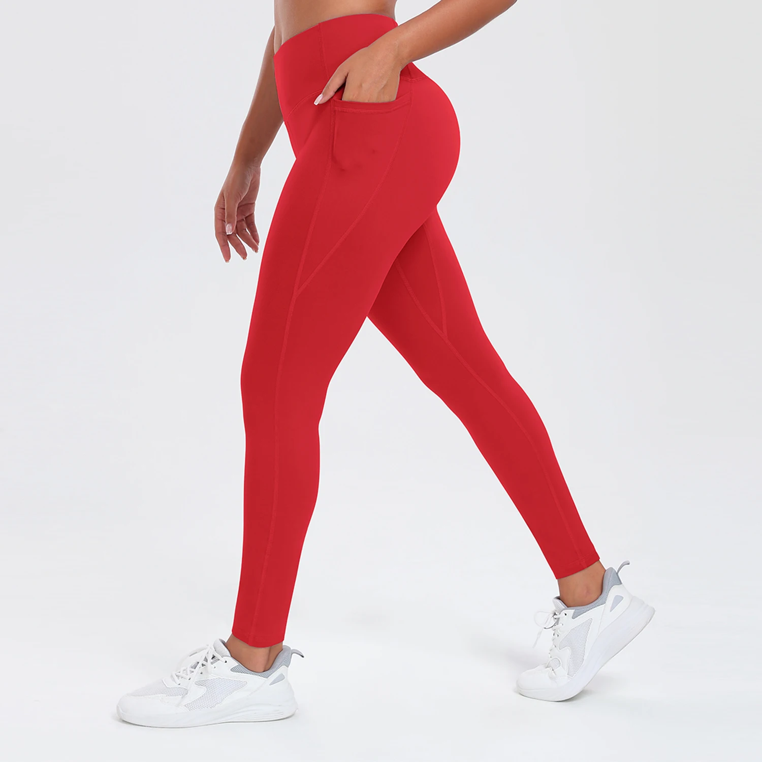 Women Butt Lifting Fitness Leggings With Pockets Tummy Control Sports Pant High Waist Fitness Tights Gym Clothing Sportswer