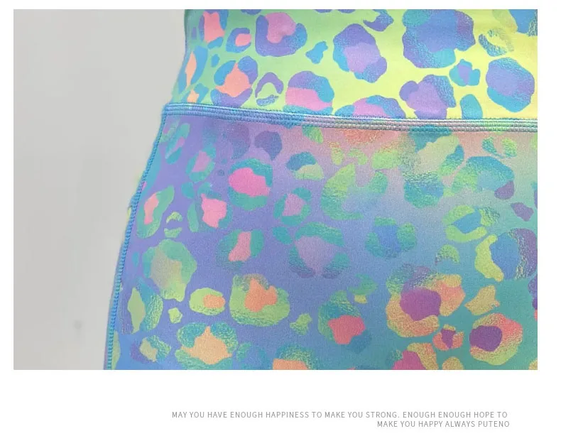 Summer Women's Dopamine Camouflage Leopard Print Shorts Sports Outdoor Riding Pocket Slim Yoga Shorts