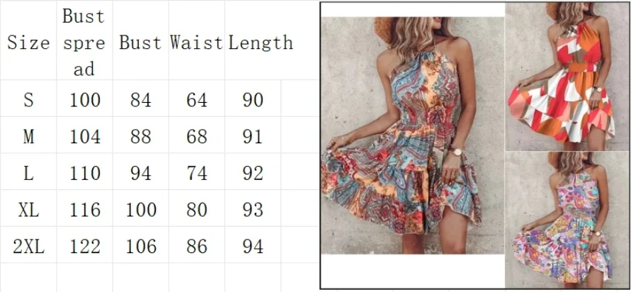 Bohemian Sleeveless Mini Dress Female Sexy Suspender Painted Printed Dresses Women's Beach Vacation Summer Robe