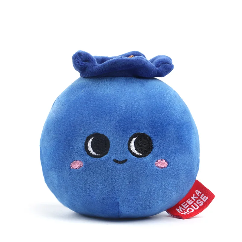 8cm Simulation Fruit Plush Toy Blueberry Cute Plush Doll Children Cognitive Toys Fruit Theme Ornaments