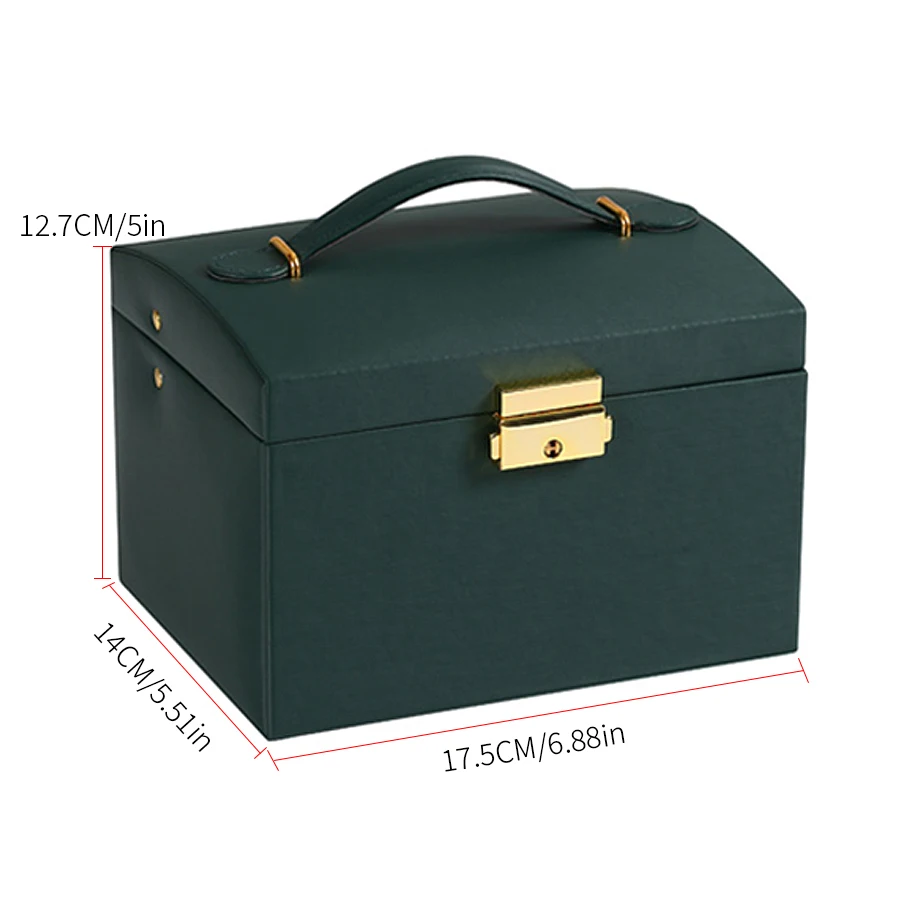 1PC, Lock Arch Three-Layer Jewelry Box, Suitable for All Kinds of Jewelry Storage
