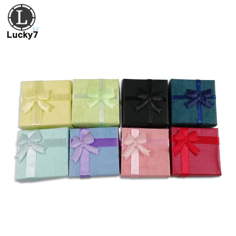4*4*3cm 120pcs Jewelry Boxes for Organizer Jewelry Display Assorted Colors Ring Box Small Gift Boxes