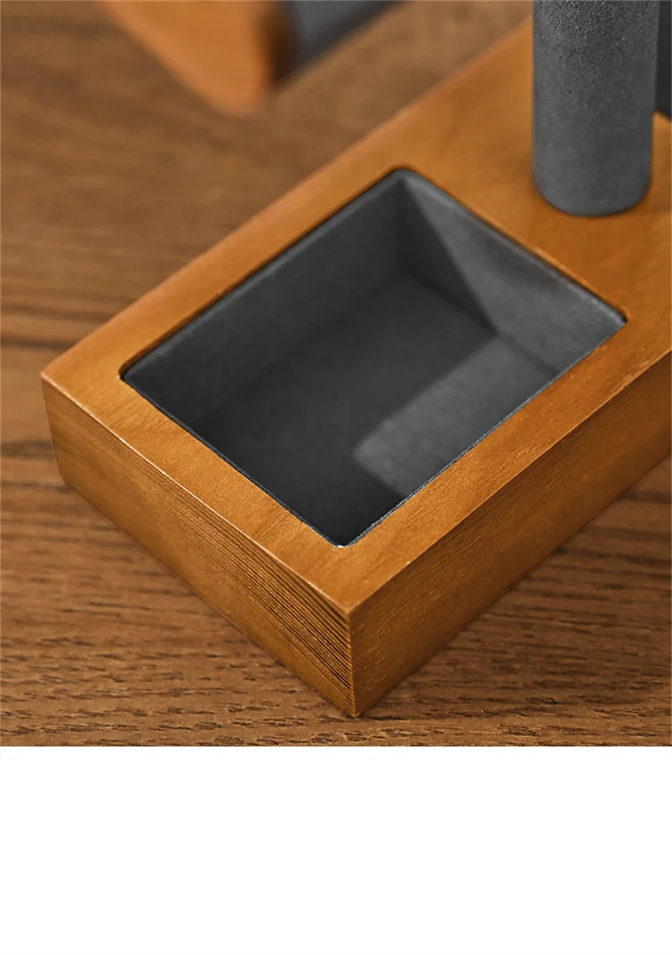 Oirlv Wooden Jewelry Organizer Watch Display Stand Necklace Bracelet Rings Storage Rack Jewelry T-bar Holder Showcase Props