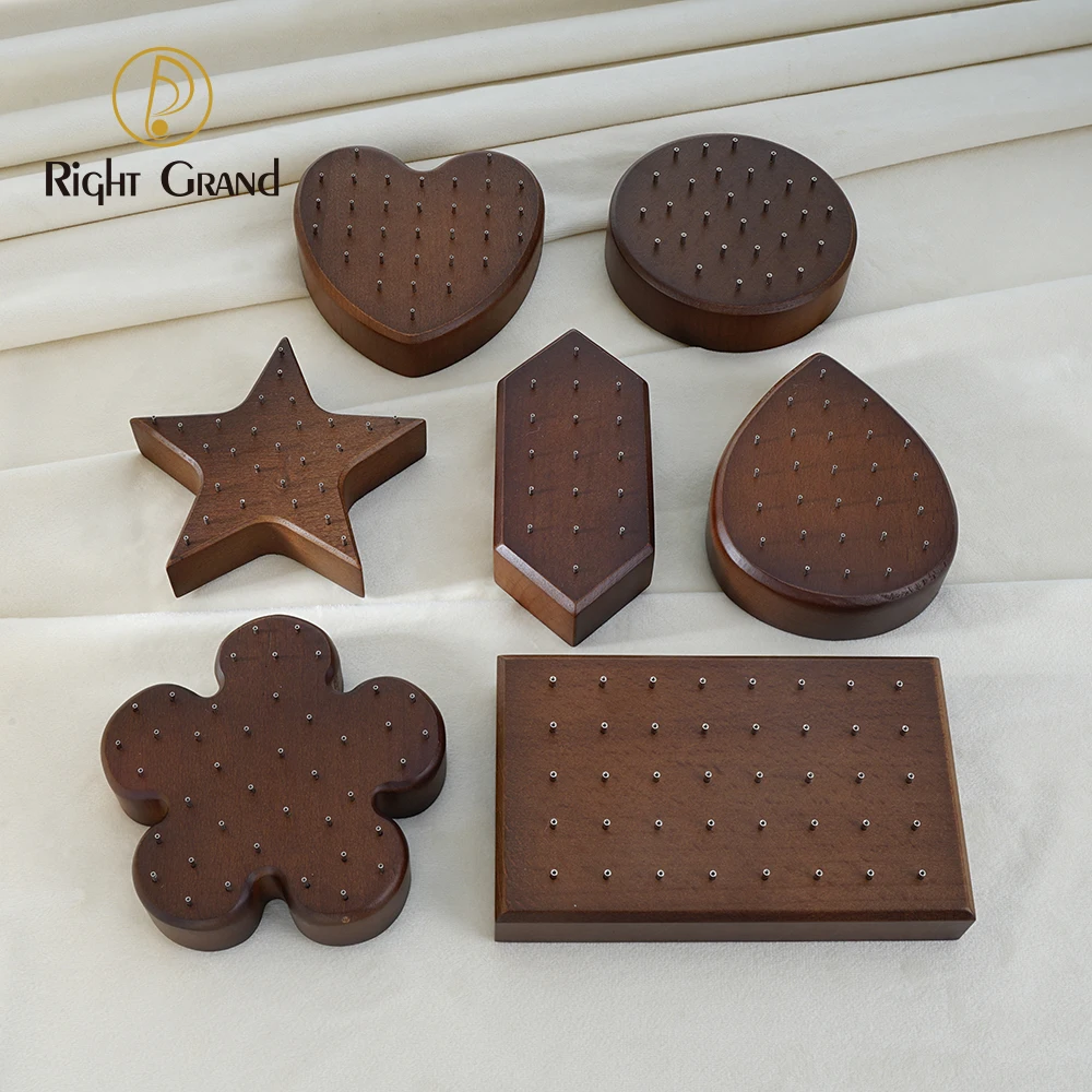 High Quality Beech Wood Display Stand for 16G/14G/Threadless Push Pin Piercing Body Jewelry Modern Display Holder