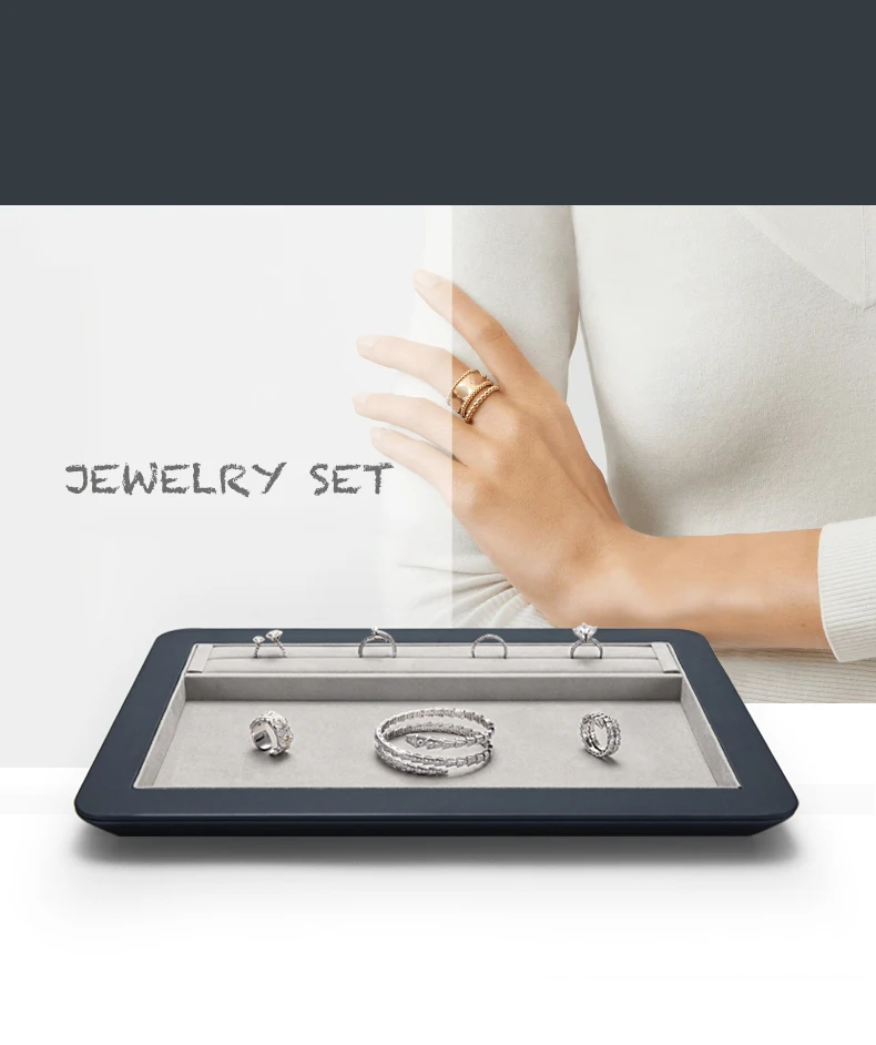 Oirlv Jewelry Tray Premium Organizer for Rings, Earrings & Bracelets, Elegant Soft Lining Perfect for Jewelry Display & Storage