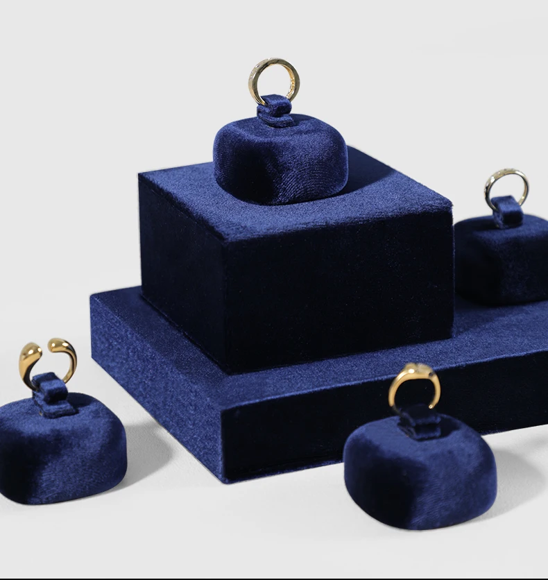Yinbeini Velvet Jewelry Ring Earring Display Stand Counter Window Showcase Props For Boutique Retail Store TB011