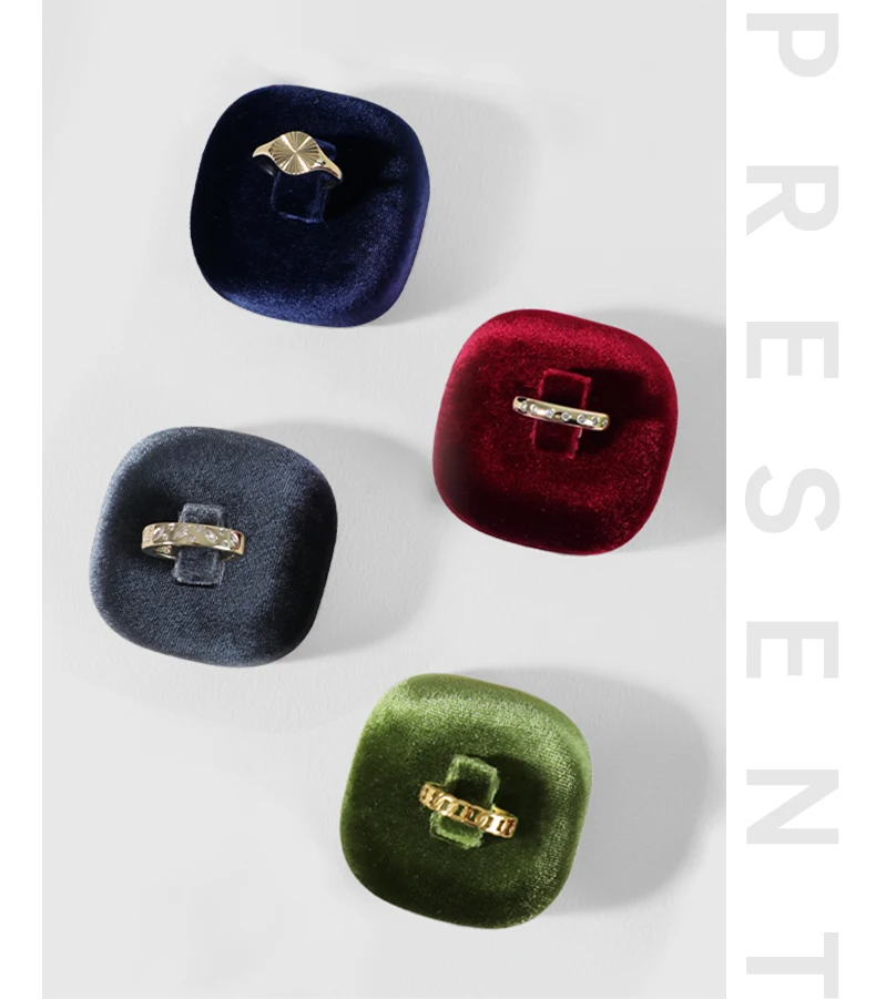 Yinbeini Velvet Jewelry Ring Earring Display Stand Counter Window Showcase Props For Boutique Retail Store TB011
