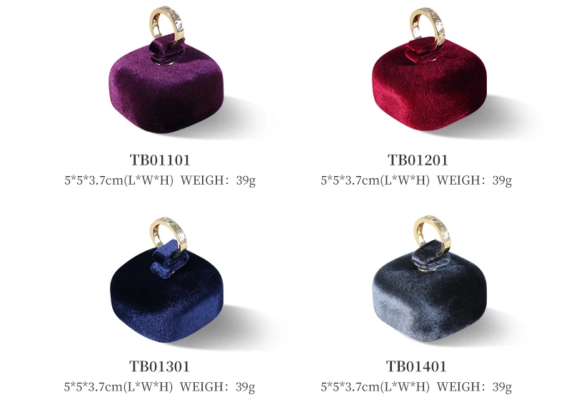 Yinbeini Velvet Jewelry Ring Earring Display Stand Counter Window Showcase Props For Boutique Retail Store TB011