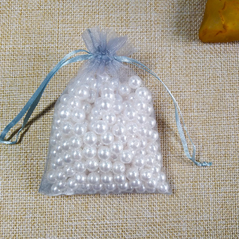 100pcs 9x12 10x15 13x18 15x20CM Gray Organza Bags Wedding Gift Bag Pouches Birthday Party Christmas Gift Jewelry Packaging Bags